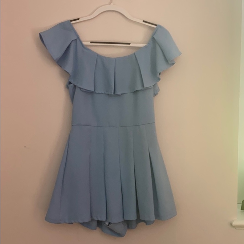 baby blue romper